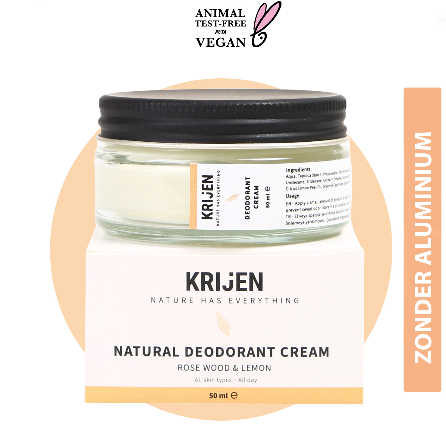 Rosewood & Lemon Cream Deodorant 50 ml