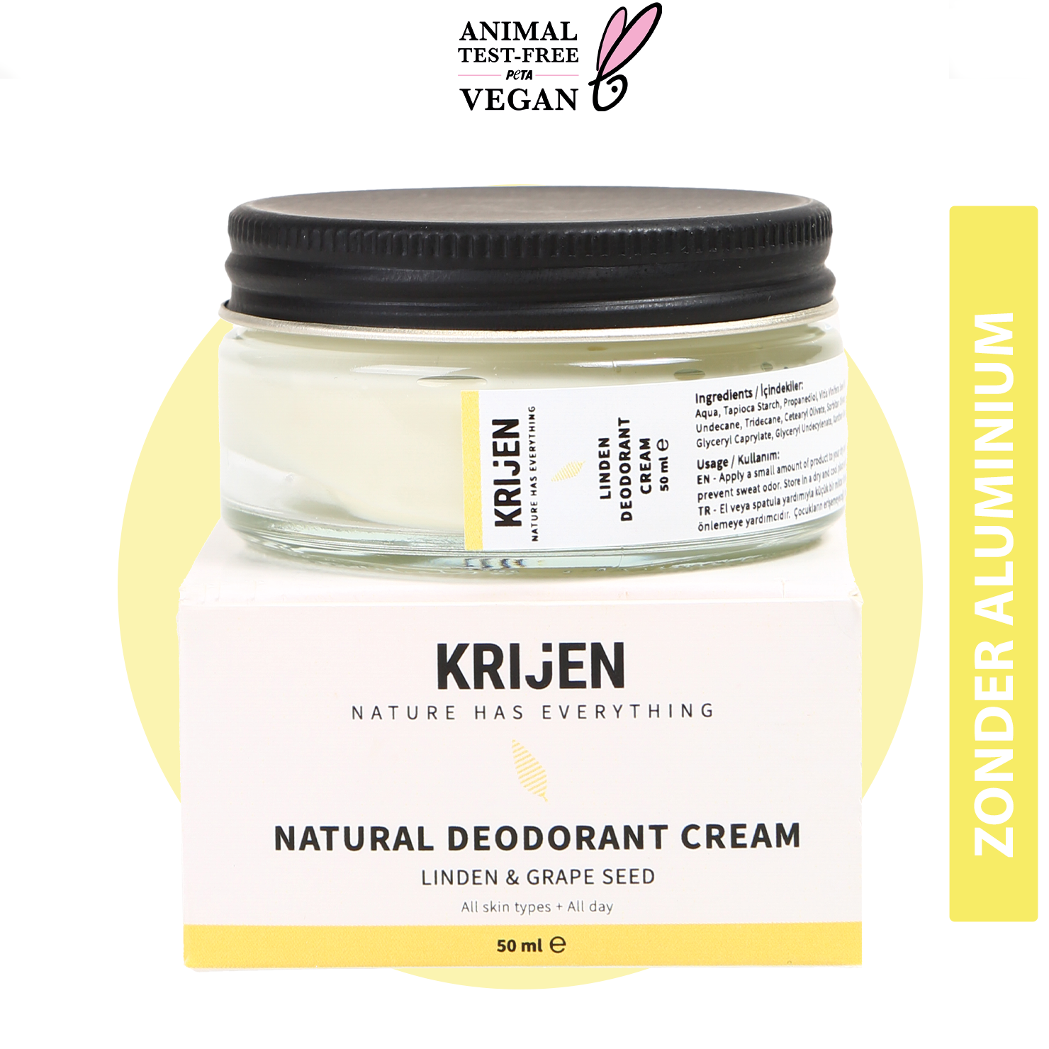 Creme-Deodorant Lindenblüte & Traubenkern (50 ml)