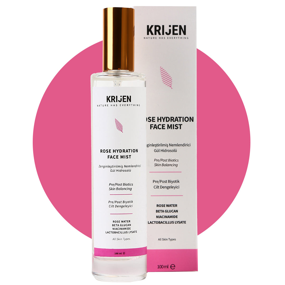 Verrijkte hydraterende rozenhydrosol - Niacinamide & haverextract gezichtsmist (100 ml)