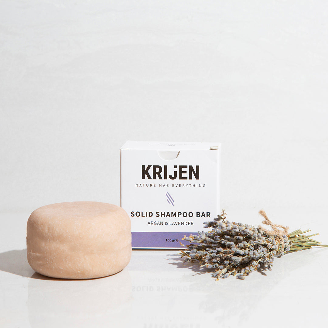 Argan & Lavender Solid Shampoo Bar 100 Gr