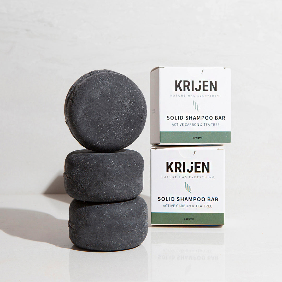 Active Carbon & Tea Tree Solid Shampoo Bar 100 Gr