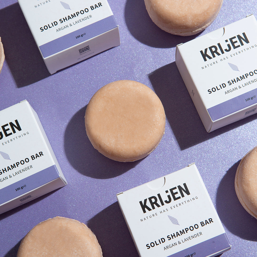 Argan & Lavender Solid Shampoo Bar 100 Gr