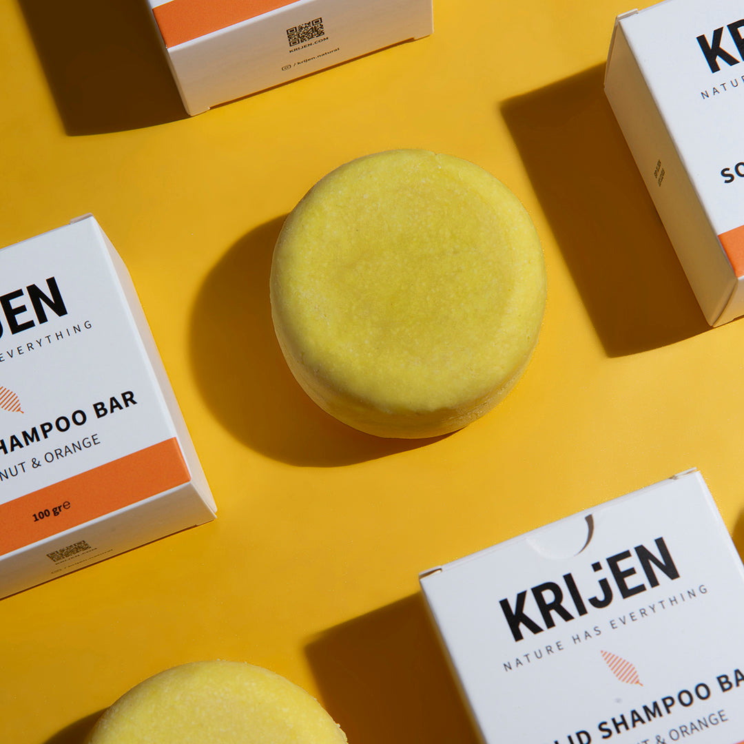 Coconut & Orange Solid Shampoo Bar 100 Gr