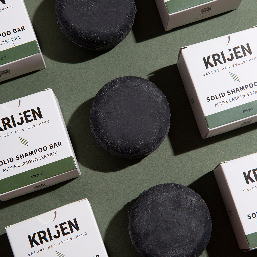Active Carbon & Tea Tree Solid Shampoo Bar 100 Gr