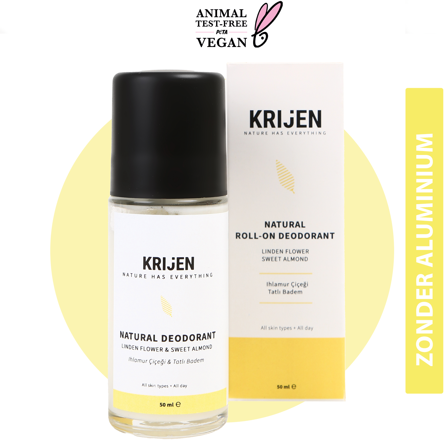 Roll-On-Deodorant mit Lindenblüten und süßer Mandel (50 ml)