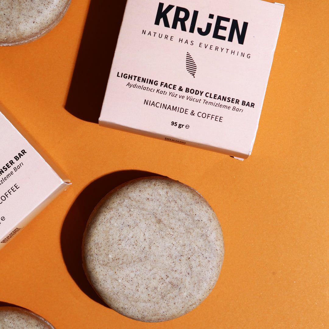 Aufhellender Reinigungsriegel für Gesicht und Körper mit Niacinamid und Kaffee, 95 Gr.