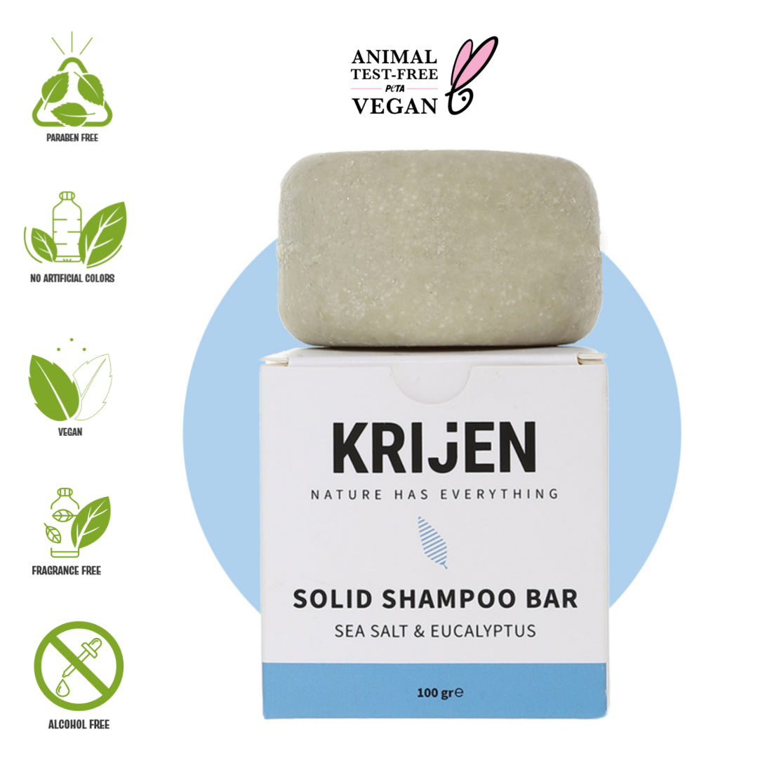 Festes Shampoo mit Meersalz und Eukalyptus, 100 Gr.