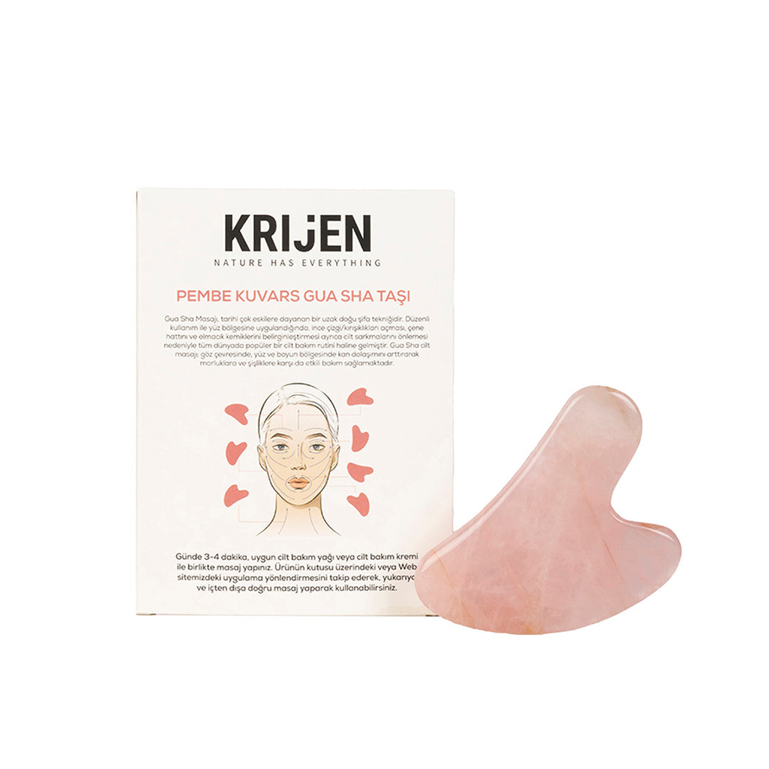 Rozenkwarts Gua Sha Gezichtsmassagetool